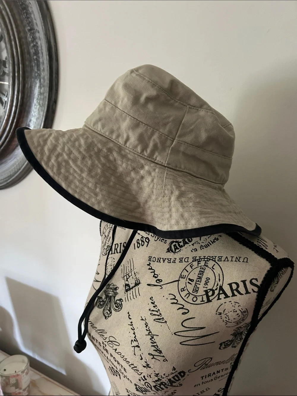 Kavu Khaki Broad Brim Safari Bucket Hat Womens one size